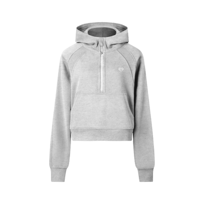 Cropped Half-Zip Hoodie 