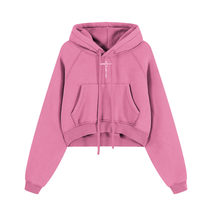 Cropped Zip-Through Hoodie 